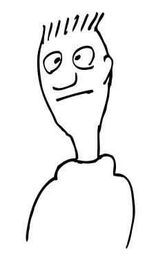 Çizilmiş karikatür yüz