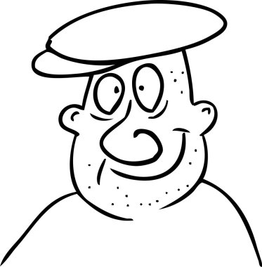 Çizilmiş karikatür yüz