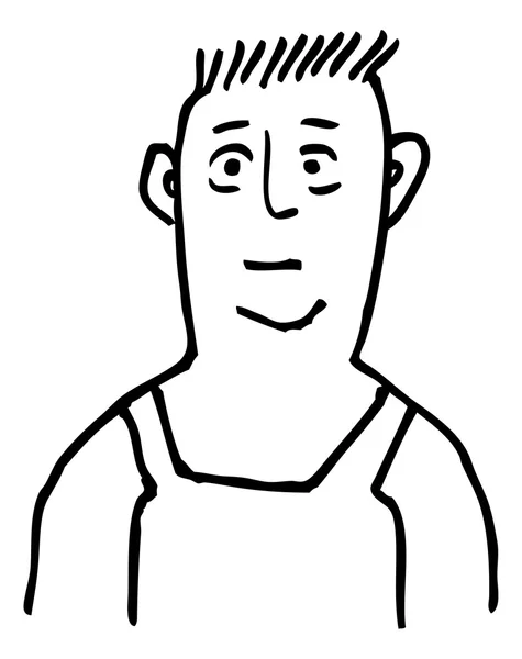 Çizilmiş karikatür yüz — Stok Vektör