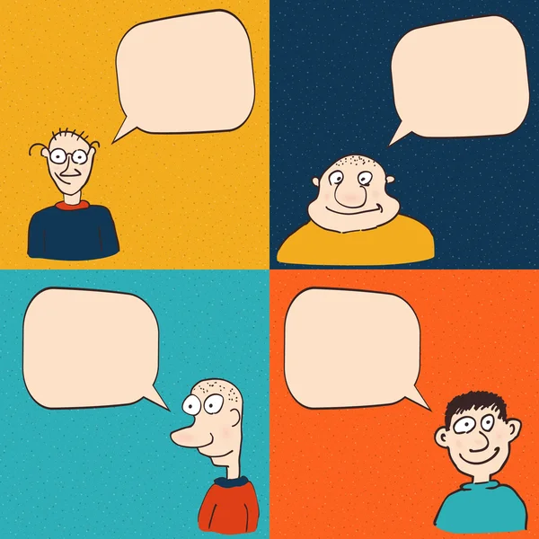 Hombre de dibujos animados hablando — Vector de stock