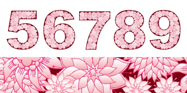 numaraları ile çiçek öğeleri ayarla