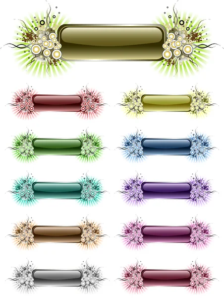 tasarım öğeleri ile düğme kümesi