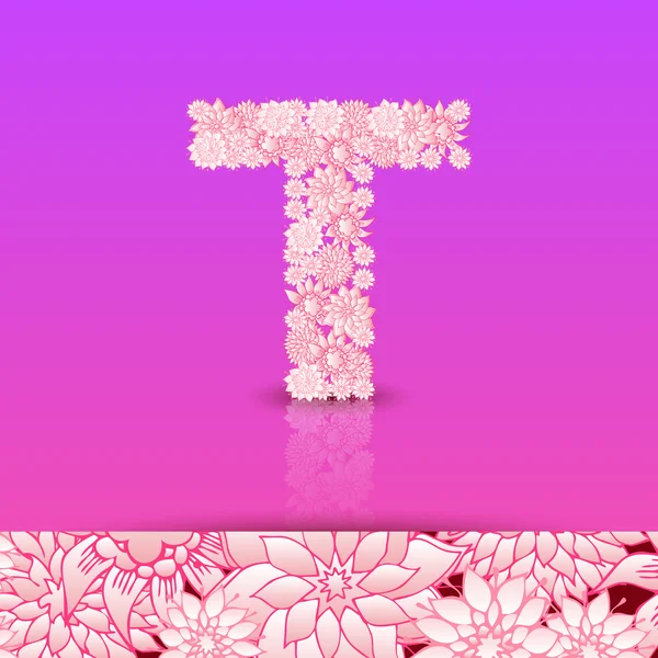 Alphabet lettre T — Image vectorielle