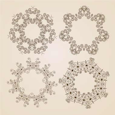 süs rozet veya kar taneleri