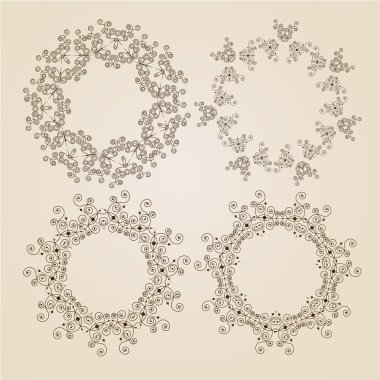 süs rozet veya kar taneleri