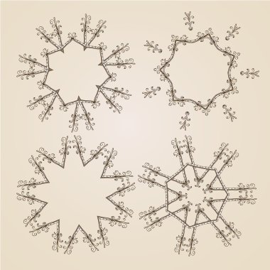 süs rozet veya kar taneleri