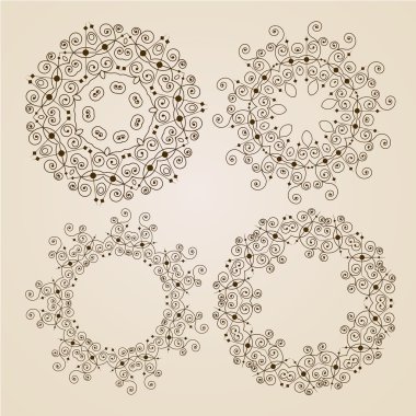 süs rozet veya kar taneleri