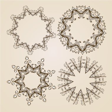 süs rozet veya kar taneleri