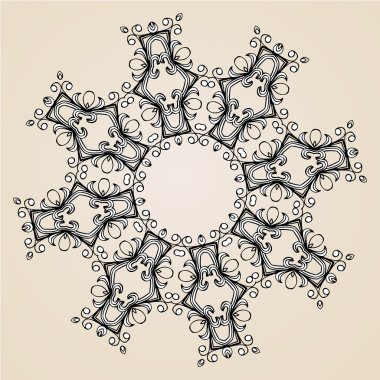 süs rozet veya kar tanesi