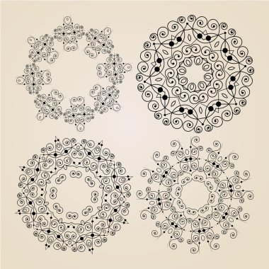 süs rozet veya kar taneleri