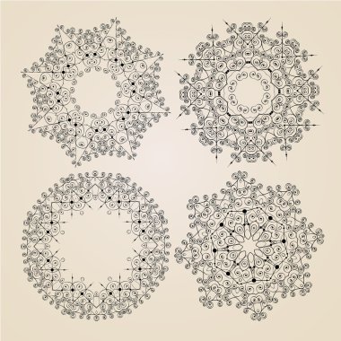 süs rozet veya kar taneleri