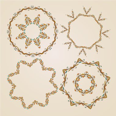 süs rozet veya kar taneleri