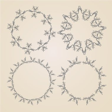 süs rozet veya kar taneleri