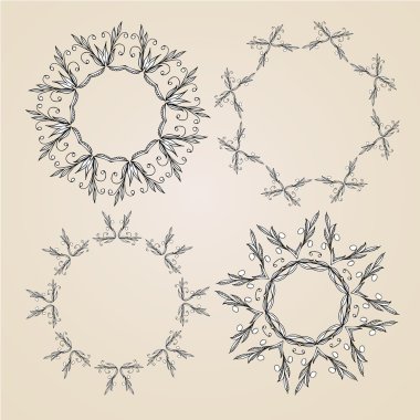 süs rozet veya kar taneleri