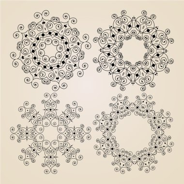 süs rozet veya kar taneleri