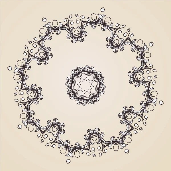 Roseta ornamental o copo de nieve — Archivo Imágenes Vectoriales