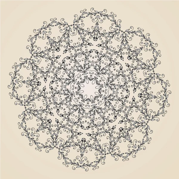 Rosette ornementale ou flocon de neige — Image vectorielle