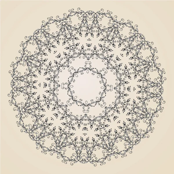 Rosette ornementale ou flocon de neige — Image vectorielle