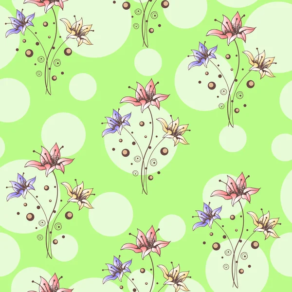 Fundo floral com flores — Vetor de Stock