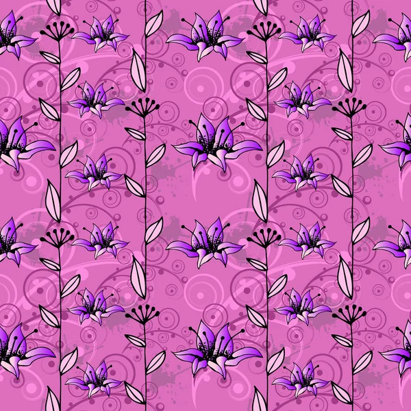 Bloemen achtergrond met bloemen — Stockvector