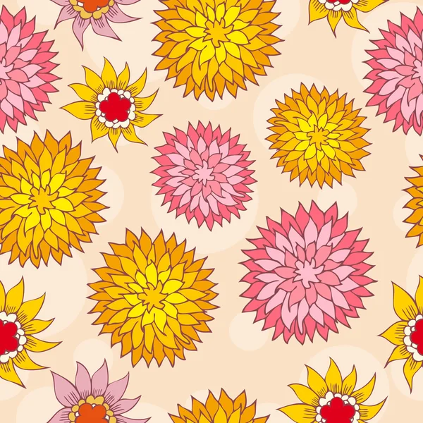 Fundo floral com flores — Vetor de Stock