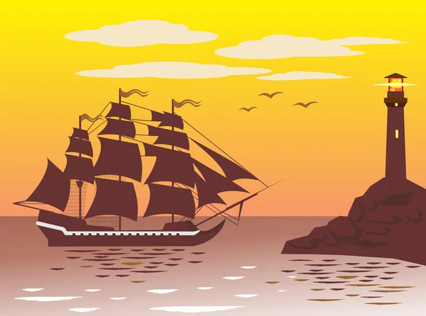 Limanda lighthouse yakınındaki Fırkateyn