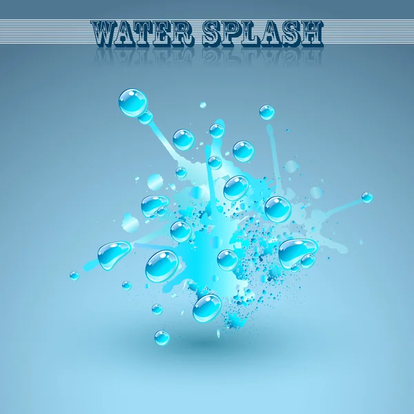 Blue Water splash — Stock Vector