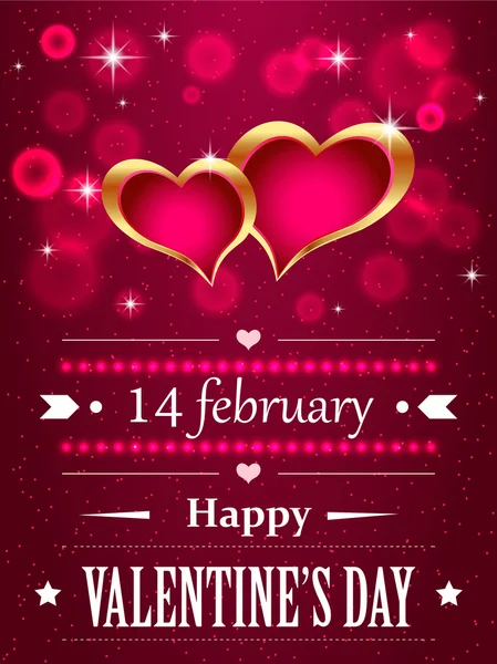 14 February Valentines Day — Stock Vector