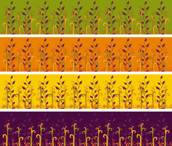 Abstrakte florale Design Hintergründe — Stockvektor