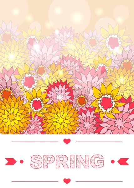 Hand drawn spring lettering — Stock Vector