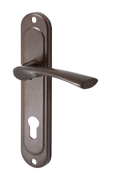 Дверная ручка с отверстием для замочной скважины - Brown — стоковое фото