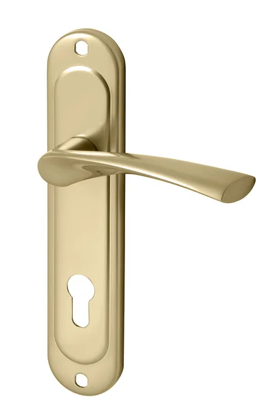 Λαβή της πόρτας με μια τρύπα για την κλειδαρότρυπα - χρώμιο — Φωτογραφία Αρχείου
