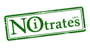 metin ile hiçbir nitratların içinde vektör çizim damga