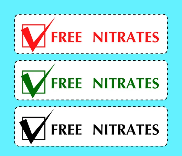 Cupón con nitratos libres de texto en el interior, ilustración vectorial — Vector de stock