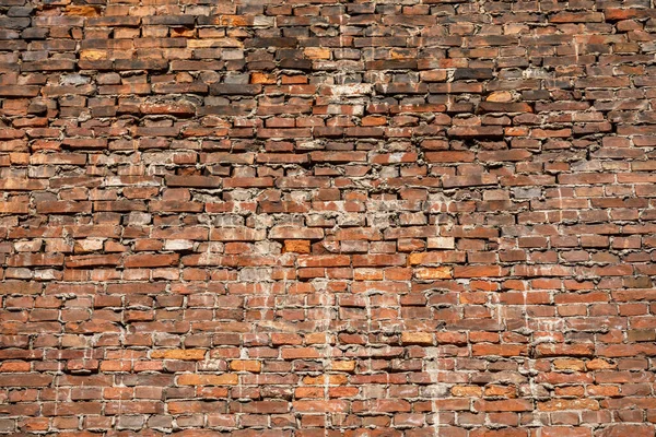 Alte rote Backsteinmauer Hintergrund — Stockfoto