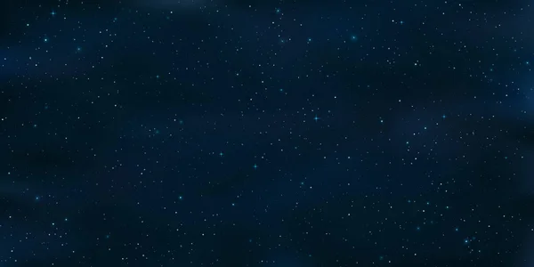 Cielo Estrellado Realista Estrellas Brillantes Cielo Nocturno Objetos Galaxy Fondo — Vector de stock