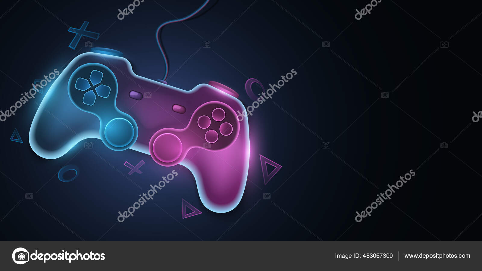 Neon video games Royalty Free Vector Image - VectorStock