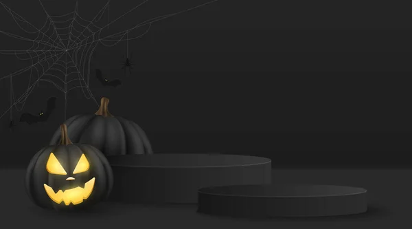 Halloween Vector Minimale Scène Voor Het Weergeven Van Product Vector — Stockvector