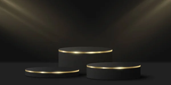 Minimalistisk Elegant Pallplats Med Ljuseffekt För Att Visa Din Produkt — Stock vektor