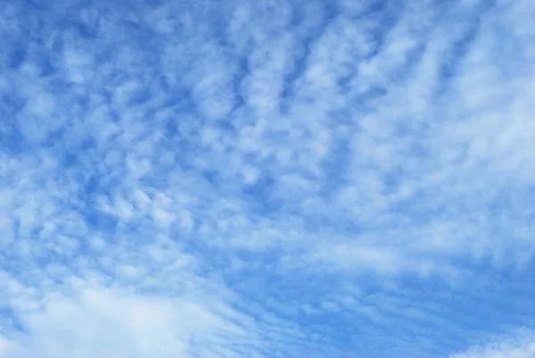 Zarte Weiße Wolken Schmücken Den Strahlend Blauen Himmel — Stockfoto