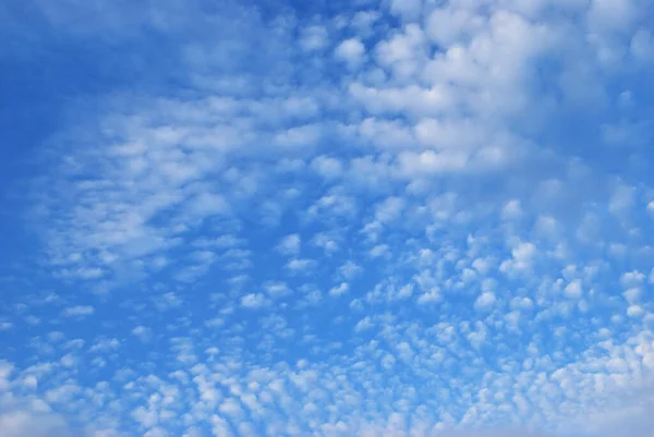 Zarte Weiße Wolken Strahlend Blauen Himmel — Stockfoto