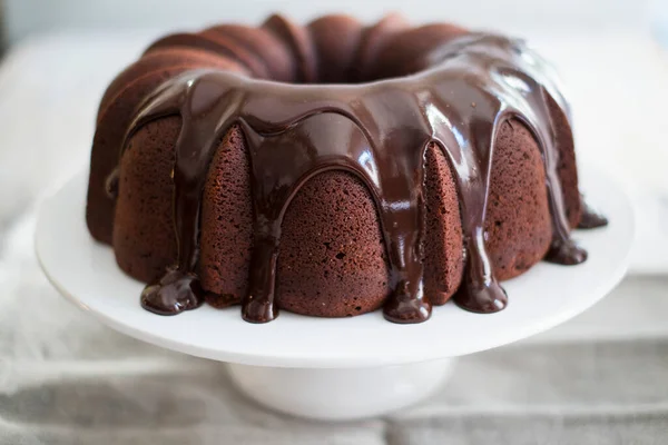 Lezzetli Çikolatalı Kek Yakın Plan Çekimi — Stok fotoğraf