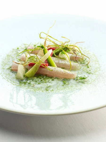 Marinierter Stint Liebstöckel Vinaigrette — Stockfoto