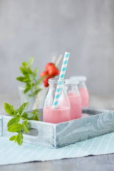 Smoothies Morango Com Açaí — Fotografia de Stock