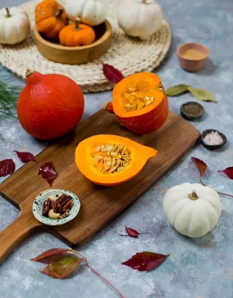 Calabazas Hokkaido Calabazas Blancas — Foto de Stock