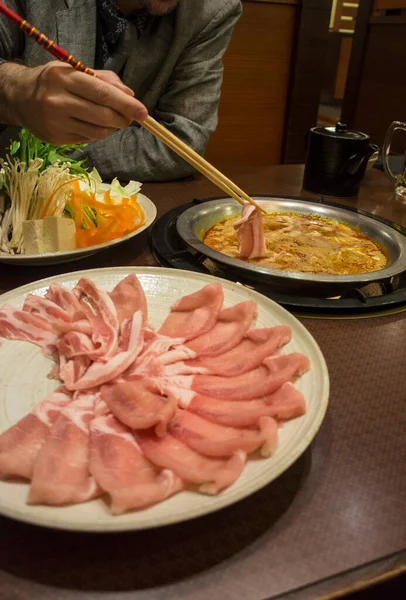 Shabu Shabu Hot Plate Japan — Stock Photo, Image