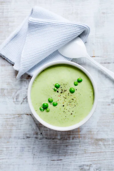 Sahne Aus Erbsensuppe — Stockfoto