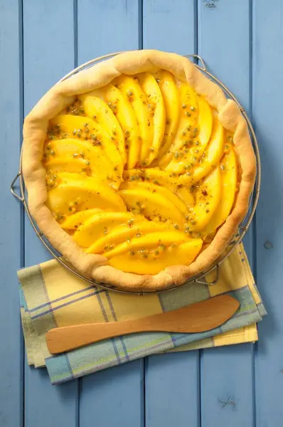 Mangotorte Mit Maracuja — Stockfoto