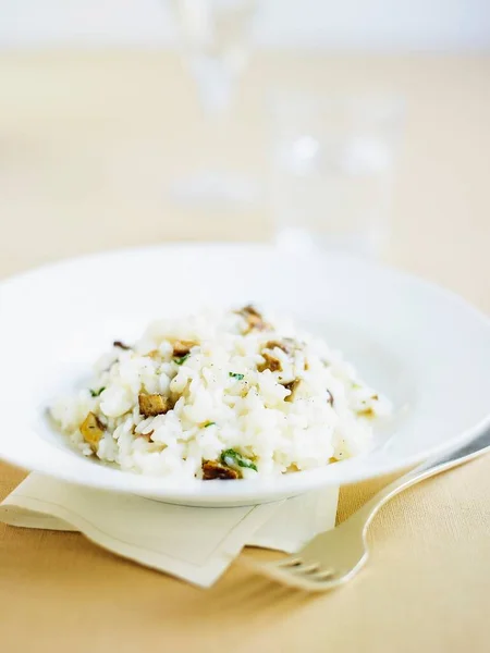 Cep Risotto Close View — Stock Photo, Image