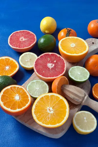 Fedélzeten Lévő Különféle Citrusfélék — Stock Fotó